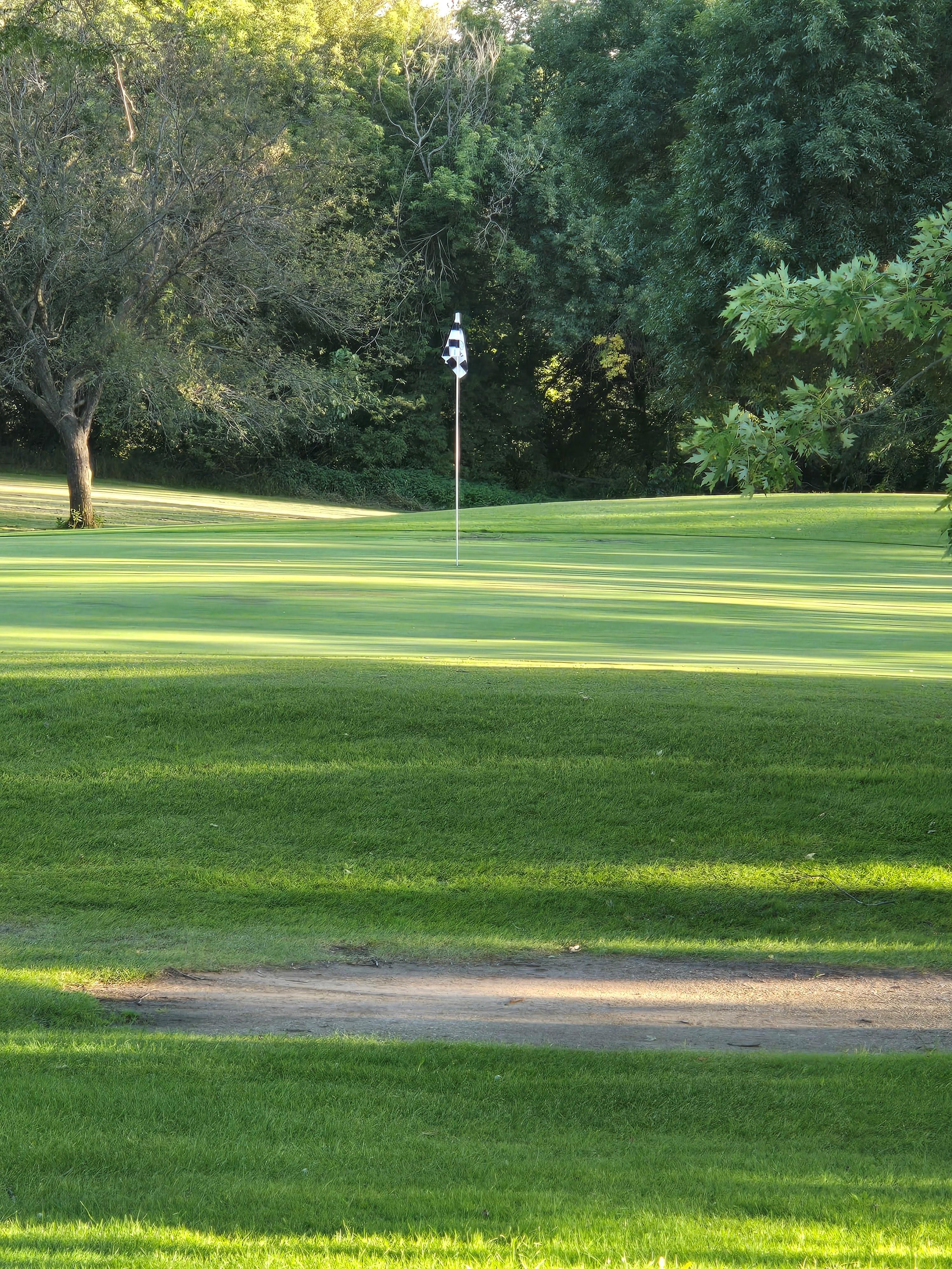 Flag on golf course